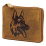 Wolf Man Leather Wallet Dark Brown Zip around Image 8