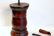 Antique treen cylinder
