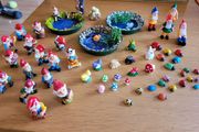 Miniature dolls house or fairy garden items, lot of garden gnomes