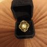 Gold brooch with gem Image 4