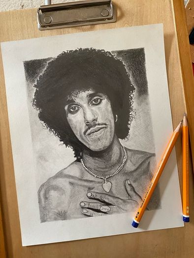 Phil Lynott Drawing (Printed copy)