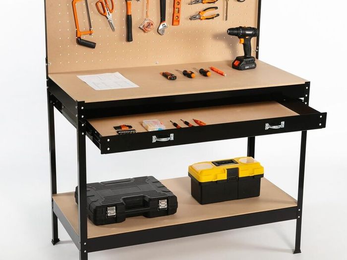 Steel Garage Work Bench Tool Box Workbench Storage