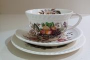 Vintage Tea Trio / Set Windsor Ware Johnson Brothers, Garden Bouquet