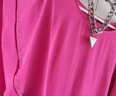 WALLIS fuschia embellished sleeve Sz 16UK