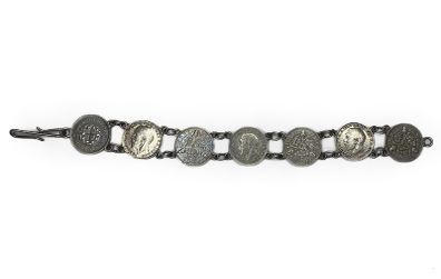 Vintage British Silver Threepence Coin Bracelet (1917-1941)