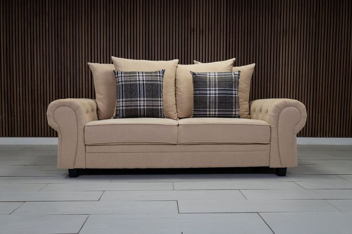 Verona Beige Corner Scatter Cushions Sofa