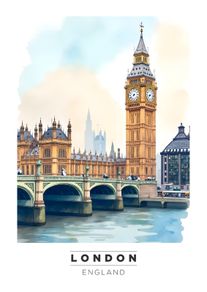 London Wall art print, Travel Art Poster