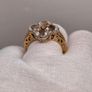 Sterlin silver ring with Morganites and Diamonds Image 7