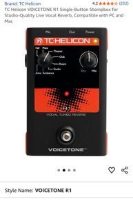 TC Helicon VoiceTone R1 Vocal Reverb Pedal