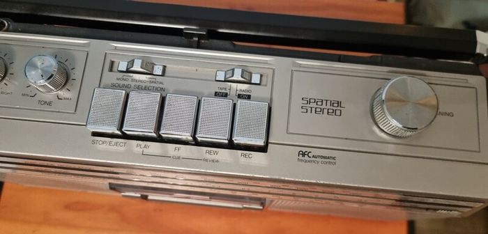 Vintage Philips D 8201 Cassette deck and Radio AM/FM/SW.
