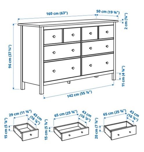 Hemnes Chest - 8 Drawers