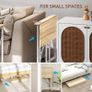 80 cm Folding Desk on Wheels - Natural Tone Image 2