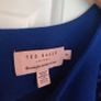 Ted Baker Royal Blue Dress with Ruffle Shoulders  Size UK 10 Ted Size 2 Image 4