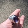 Early Twentieth Century Sterling Silver Amethyst Ring (14g) Image 4