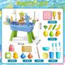 Sand and Water Play Table with Fishing Toys, Sensory Activity Play Sets Outdoor Garden Water Toys, Beach Pool Outdoor Play Toy Kitchen Accessories for Summer Backyard Poolside Indoor Image 3