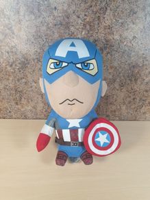 Captain America Marvel Avengers talking big head plush plushie soft toy teddy 16 inch