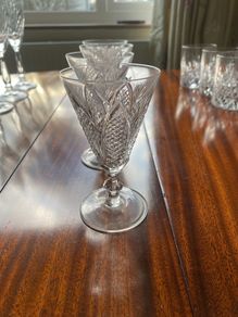 4 Waterford Crystal Dunmore sherry glasses