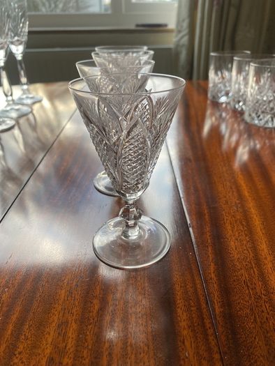 4 Waterford Crystal Dunmore sherry glasses