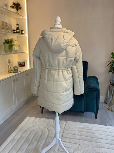 Ladies Oatmeal Hooded Coat from Vero Moda, Size Xs UK 6-8 / EU 34-36