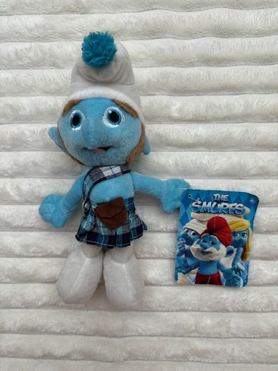 Gutsy Scottish Smurf Approx. 10" Plush Stuffed Animal 2013 Peyo Dirty Please look at the pictures