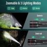 NEW SALE | LED Torch Rechargeable, 2 Pack Super Bright Adjustable Focus Flashlight, 3 Lighting Modes, Long Battery Life, Waterproof Pocket Size Torch for Power Cuts Image 4