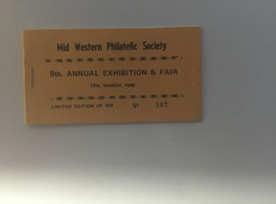 Irish stamps, 1988 Mid Western Philatelic Exhibition Booklet