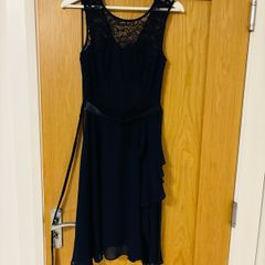 Navy Lace Chiffon Dress,Berry Pove,XS,Like New,Confirmation,Special Occas