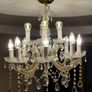 Chandelier 12 arm made with SWAROVSKI crystals color gold Image 5