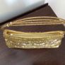 Ladies Gold Sequin Beaded Evening Wedding Bag Image 6