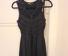 Maje black dress worn once, size 1 / UK 8