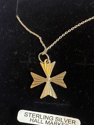 Silver cross on 925 chain
