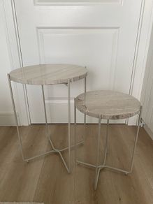Two marble side table