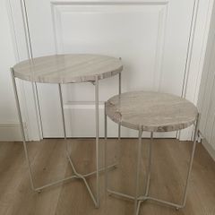 Two marble side table