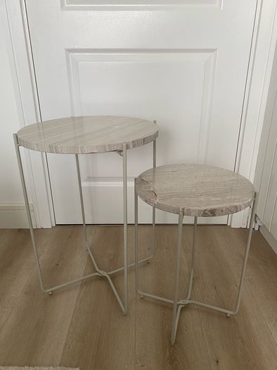 Two marble side table