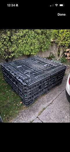 Large storage crate with lid