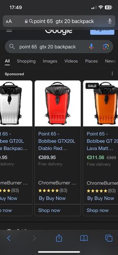 Point 65 Boblbee GTX20L Diablo Red?