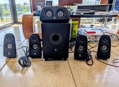 Logitech Z506 5.1 Surround Sound System + Extended Rear Cables
