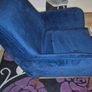 Like New! Modern Navy Blue Velvet Armchair Image 3