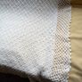 Off White Handmade Shawl/Throw Blanket 44" x 48" Unused Image 3