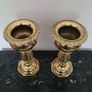 Antique pair of brass pedestal jardinieres Image 3