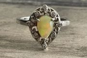 Ethiopian Opal Silver Ring