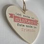 Wooden Hanging Plaque | Heart Shaped Image 10