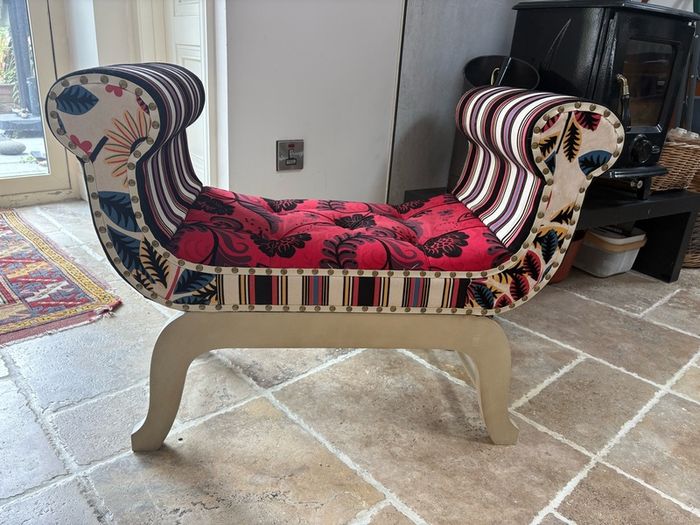 Colourful bench / chaise lounge