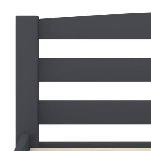 Bed Frame Dark Grey Solid Pinewood 180x200 cm