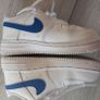 Toddler Nike Air Force 1. Size uk 7.5 only worn twice for a wedding. In perfect condition. White and blue swoosh design. Image 6