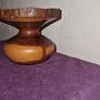 Vintage Wooden turned candle holder - Signed by artist Image 3