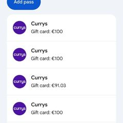 Currys gift card