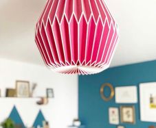 Ian Snow pleated pink lampshade