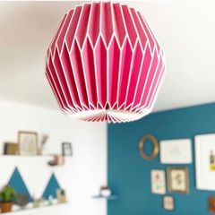 Ian Snow pleated pink lampshade