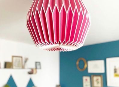 Ian Snow pleated pink lampshade